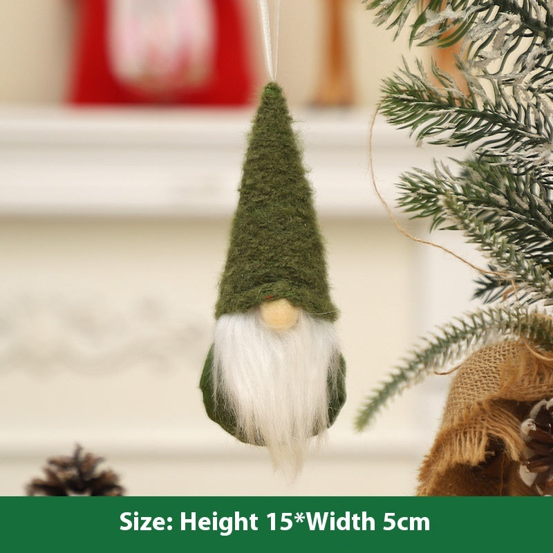 HKM-810899 Knitted Christmas Tree Doll Pendant - Available in Multiple Colors and Styles