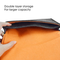 HKM-810963 Felt Pouch Bag for Nintendo Switch with Game Card Slots and Double Layer Storage