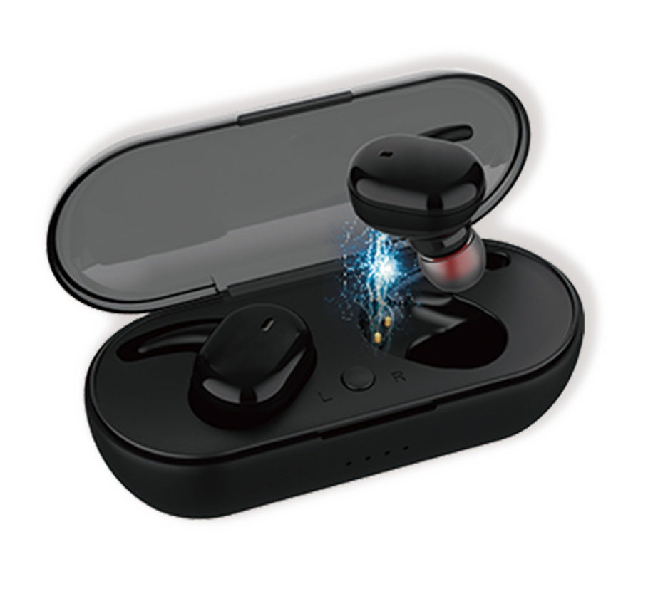 HKM-811155 Wireless Waterproof Binaural Bluetooth Headset with Charging Compartment