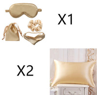 HKM-811219 Silk and Satin Pillowcase Set - Available in Multiple Colors