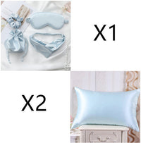 HKM-811219 Silk and Satin Pillowcase Set - Available in Multiple Colors