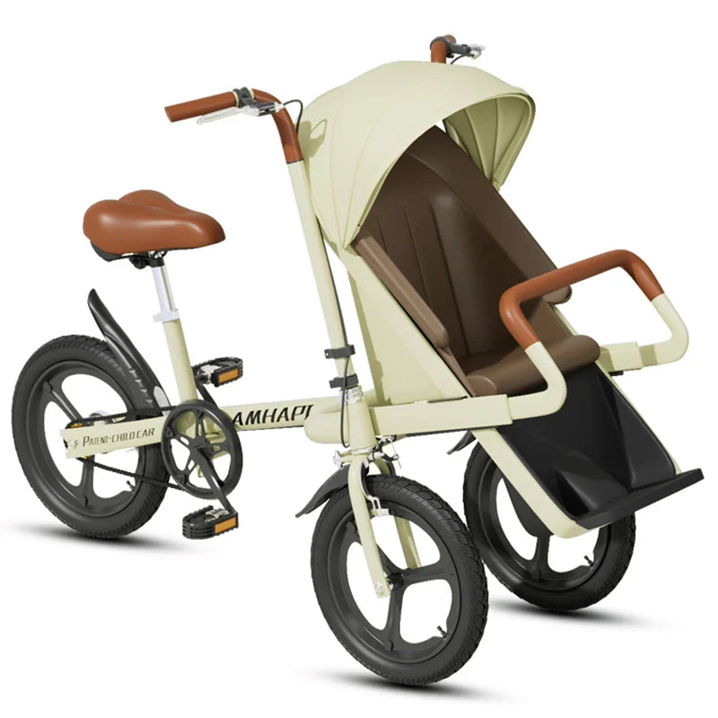 KTX-811283 Three-Wheel Baby Tricycle Stroller with Easy Folding Design for Boys and Girls