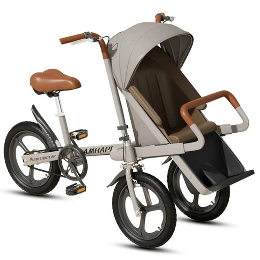KTX-811283 Three-Wheel Baby Tricycle Stroller with Easy Folding Design for Boys and Girls