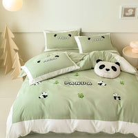 HKM-811411 Cotton Anime Cartoon Four-Piece Bedding Set with Fitted Sheet and Duvet Cover