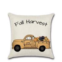 HKM-811795 Thanksgiving Festive Cushion Cover - Pastoral Style Spandex Pillowcase, 45x45cm