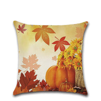 HKM-811795 Thanksgiving Festive Cushion Cover - Pastoral Style Spandex Pillowcase, 45x45cm