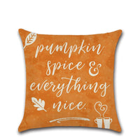 HKM-811795 Thanksgiving Festive Cushion Cover - Pastoral Style Spandex Pillowcase, 45x45cm