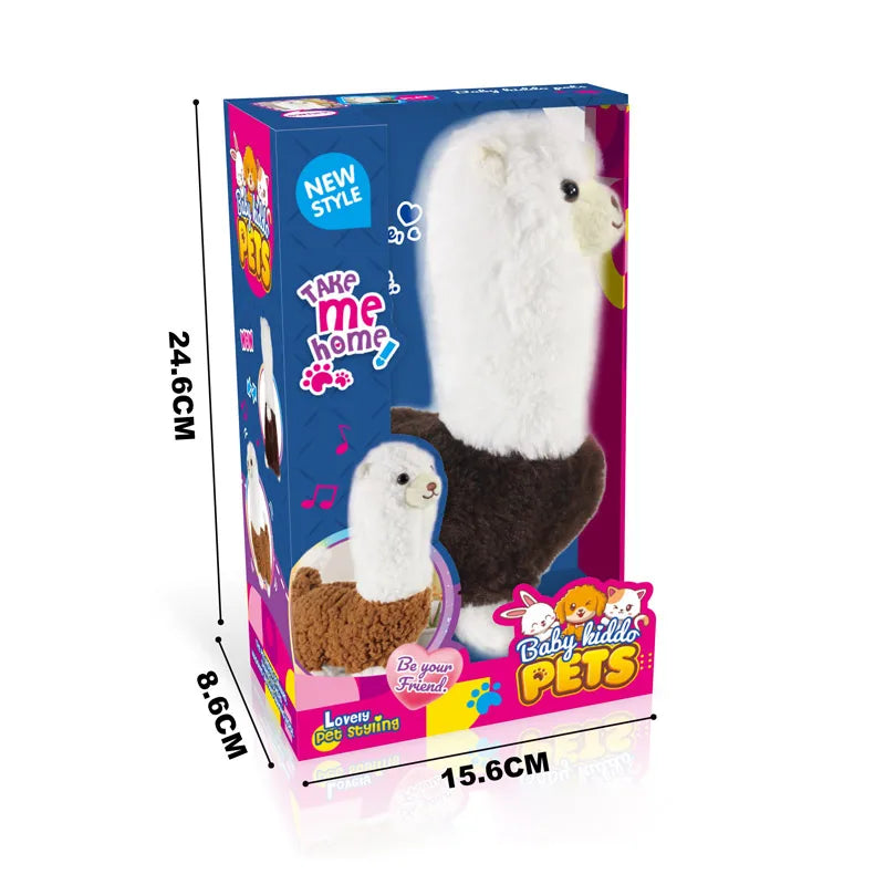Battery Operated Walking Alpaca Plush Toy with Sound, 31-50cm, Unisex, Ages 2-7