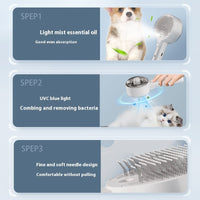 HKM-812179 Pet Hair Removal Brush with UV Sterilization and Essential Oil Spray for Dogs and Cats