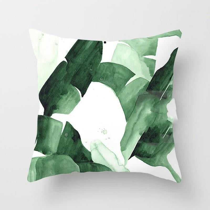 HKM-812307 Tropical Plant and Flower Pillow Cover, 45x45cm, Style 22