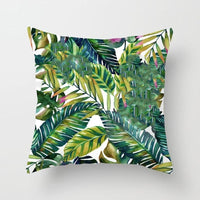 HKM-812307 Tropical Plant and Flower Pillow Cover, 45x45cm, Style 22