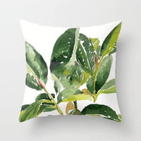HKM-812307 Tropical Plant and Flower Pillow Cover, 45x45cm, Style 22
