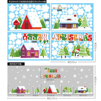 HKM-812371 Christmas Themed Window Decoration Static Stickers - Festive Designs for Holiday Decor