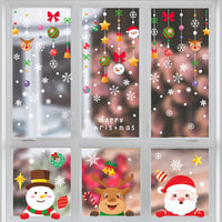 HKM-812371 Christmas Themed Window Decoration Static Stickers - Festive Designs for Holiday Decor