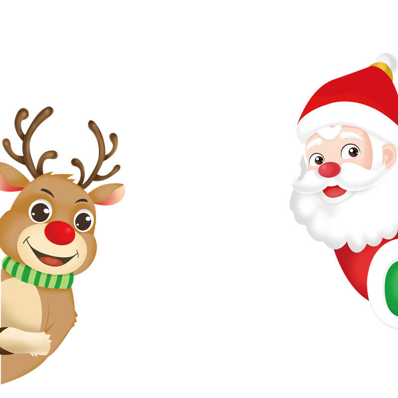HKM-812371 Christmas Themed Window Decoration Static Stickers - Festive Designs for Holiday Decor