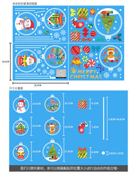 HKM-812371 Christmas Themed Window Decoration Static Stickers - Festive Designs for Holiday Decor