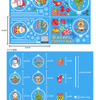 HKM-812371 Christmas Themed Window Decoration Static Stickers - Festive Designs for Holiday Decor