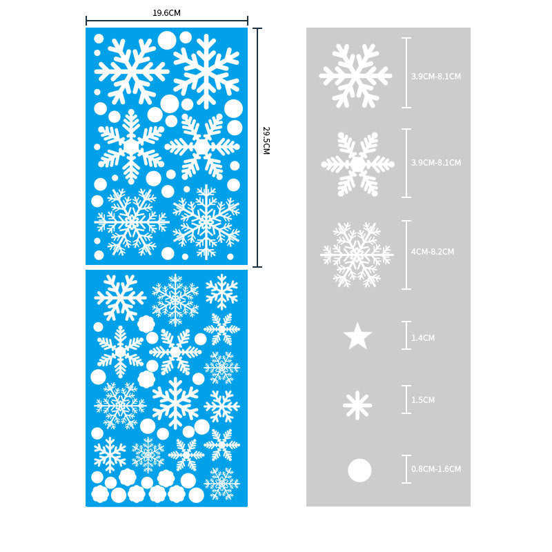 HKM-812371 Christmas Themed Window Decoration Static Stickers - Festive Designs for Holiday Decor