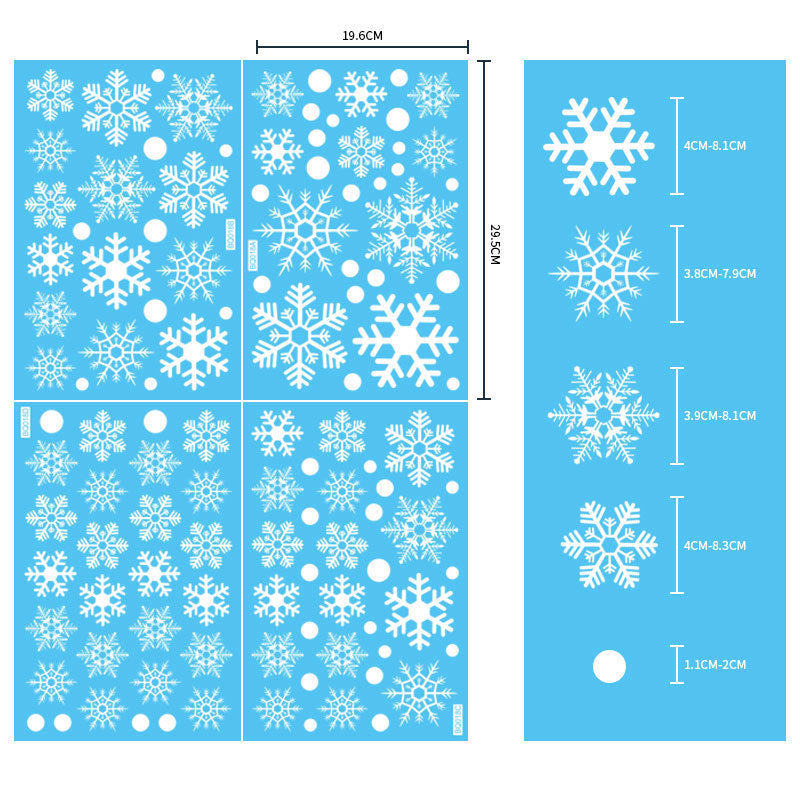 HKM-812371 Christmas Themed Window Decoration Static Stickers - Festive Designs for Holiday Decor