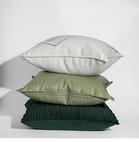 HKM-812371 Nordic Style Solid Color Sofa Pillow Set in Dark Green and Mint Green, 50x50cm
