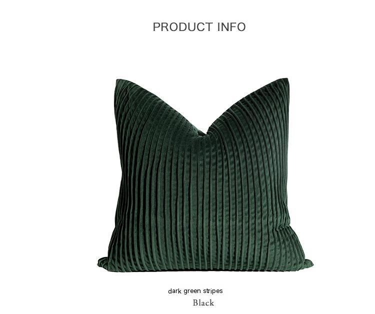 HKM-812371 Nordic Style Solid Color Sofa Pillow Set in Dark Green and Mint Green, 50x50cm
