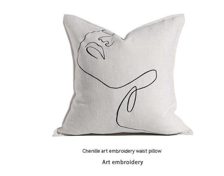 HKM-812371 Nordic Style Solid Color Sofa Pillow Set in Dark Green and Mint Green, 50x50cm