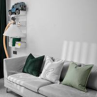 HKM-812371 Nordic Style Solid Color Sofa Pillow Set in Dark Green and Mint Green, 50x50cm