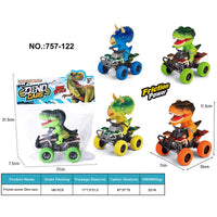HKM-812499 Dino Pull Back Car Toy - Multi-Style Dinosaur Vehicle, Age 5+