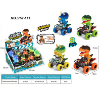 HKM-812499 Dino Pull Back Car Toy - Multi-Style Dinosaur Vehicle, Age 5+