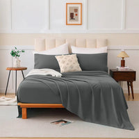 HKM-812563 Cloud-Like Comfort Four-Piece Soft Cotton Blend Bed Set with Eco-Friendly Printing