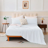 HKM-812563 Cloud-Like Comfort Four-Piece Soft Cotton Blend Bed Set with Eco-Friendly Printing