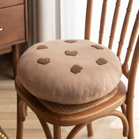 HKM-812563 Cookie Shape Dining Chair Cushion - Plush Seat Cushion in Coffee and Milk Coffee Colors, Round and Square Styles