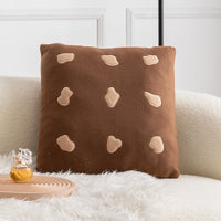 HKM-812563 Cookie Shape Dining Chair Cushion - Plush Seat Cushion in Coffee and Milk Coffee Colors, Round and Square Styles