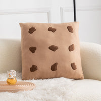 HKM-812563 Cookie Shape Dining Chair Cushion - Plush Seat Cushion in Coffee and Milk Coffee Colors, Round and Square Styles