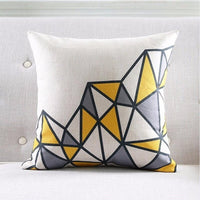 HKM-812691 Nordic Geometric Linen Couch Pillow - Modern 45x45cm Decorative Cushion