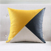 HKM-812691 Nordic Geometric Linen Couch Pillow - Modern 45x45cm Decorative Cushion