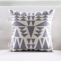 HKM-812691 Nordic Geometric Linen Couch Pillow - Modern 45x45cm Decorative Cushion