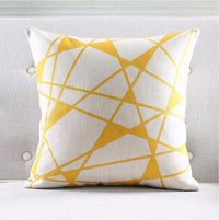 HKM-812691 Nordic Geometric Linen Couch Pillow - Modern 45x45cm Decorative Cushion