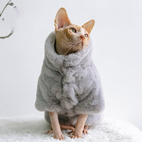 HKM-813011 Warm Velvet Cat Sweaters for Autumn and Winter - Light Gray, White, Pink - Multiple Sizes Available