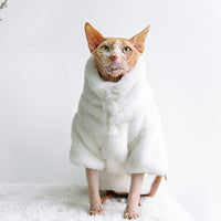 HKM-813011 Warm Velvet Cat Sweaters for Autumn and Winter - Light Gray, White, Pink - Multiple Sizes Available