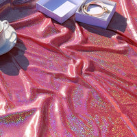 HKM-813075 Colorful Laser Phantinoll Knitted Cloth with Shining Dots - 100% Polyester, 1.5m Wide for Costumes and Filming