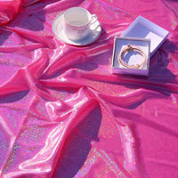 HKM-813075 Colorful Laser Phantinoll Knitted Cloth with Shining Dots - 100% Polyester, 1.5m Wide for Costumes and Filming