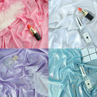HKM-813075 Colorful Laser Phantinoll Knitted Cloth with Shining Dots - 100% Polyester, 1.5m Wide for Costumes and Filming