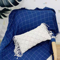 HKM-813203 Nordic Woven Office Waist Pillow in Geometric Patterns - Cotton and PP Cotton Filling, 30x45cm