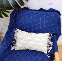 HKM-813203 Nordic Woven Office Waist Pillow in Geometric Patterns - Cotton and PP Cotton Filling, 30x45cm
