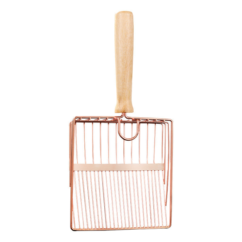 HKM-813395 Stainless Steel Cat Litter Scoop with Long Handle for Easy Clumping Waste Disposal