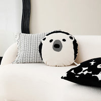 HKM-813459 Cute Round Cartoon Pillow for Kids - 50cm Plush Cushion featuring Red Panda, Koala, and Polar Bear Designs
