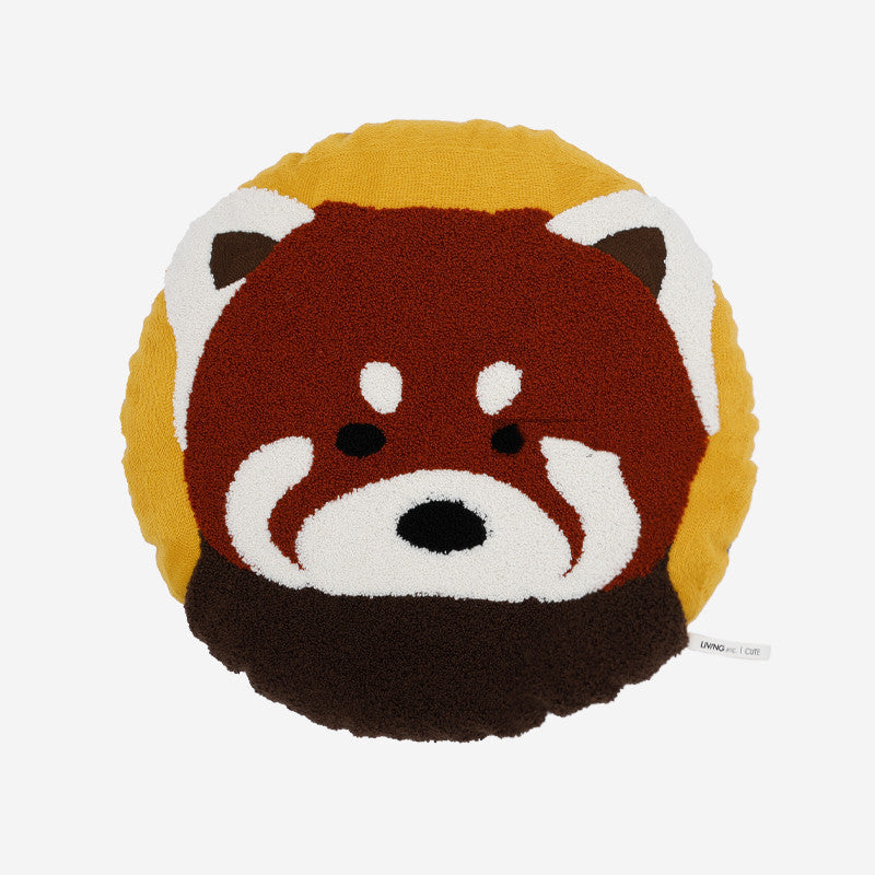 HKM-813459 Cute Round Cartoon Pillow for Kids - 50cm Plush Cushion featuring Red Panda, Koala, and Polar Bear Designs