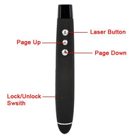 HKM-813587 Wireless USB Presentation Remote with Laser Pointer for PowerPoint & Classroom Use