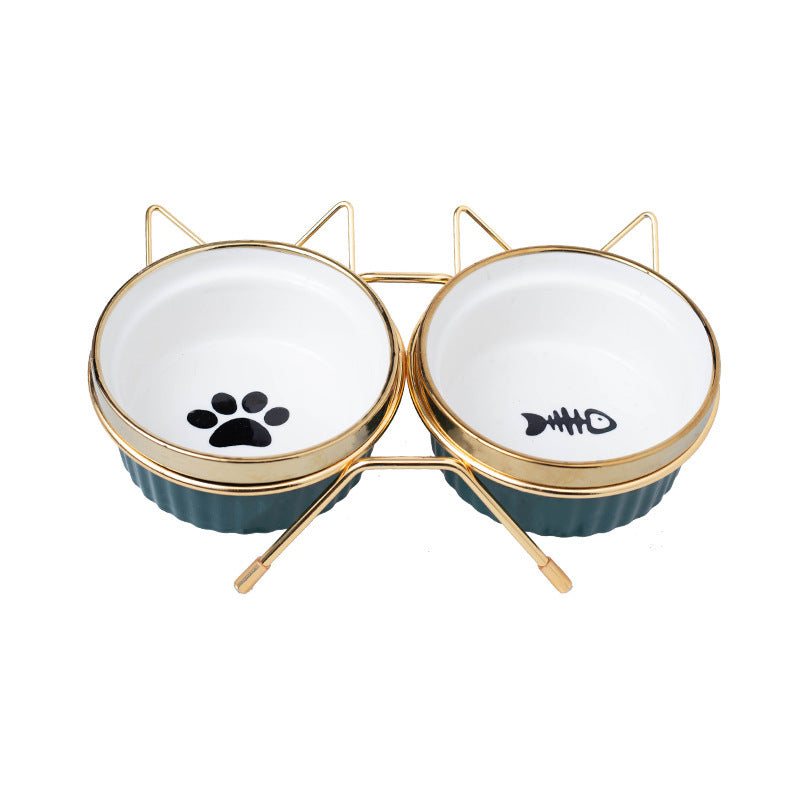 HKM-813907 Cervical Spine Protection Anti-Tumble Double Cat Bowl with Various Color Options